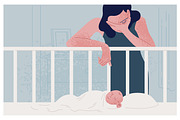 Postpartum depression, a Person Illustration by Good Studio (Thumbnail 1 of 3)