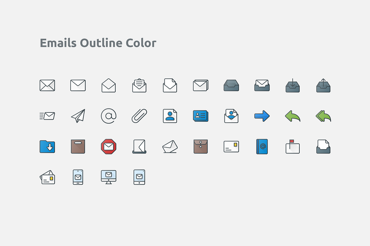 34 Email Vector Outline Color Icon, an Outline Icon by Those Icons (Photo 2 of 2)