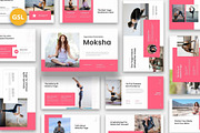 Moksha - Yoga Class Google Slides, a Presentation Template by Fit-tee (Thumbnail 1 of 6)