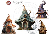 Fairy Tale Houses PNG Clipart Set V2, a Decorative Illustration by ThatsDesignArt (Thumbnail 8 of 10)