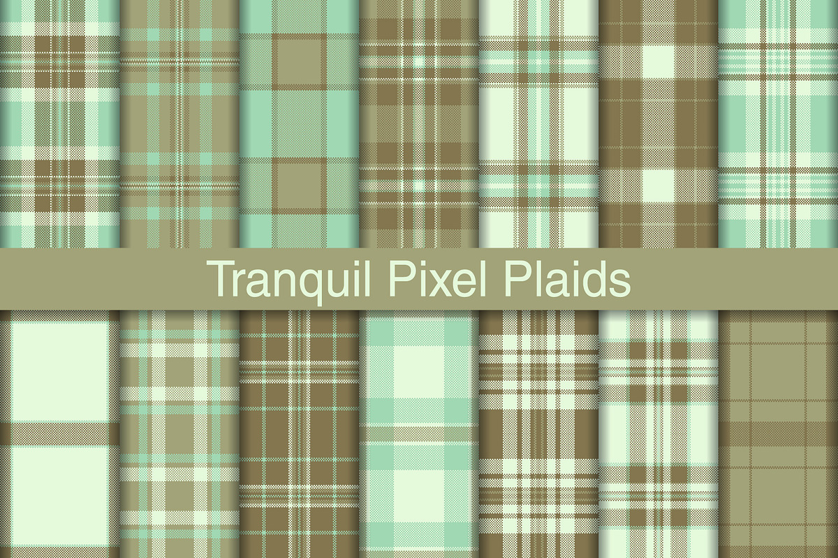 #253 Tranquil Olive Plaid Patterns, a Pattern Graphic by Plaid4You (Photo 1 of 5)