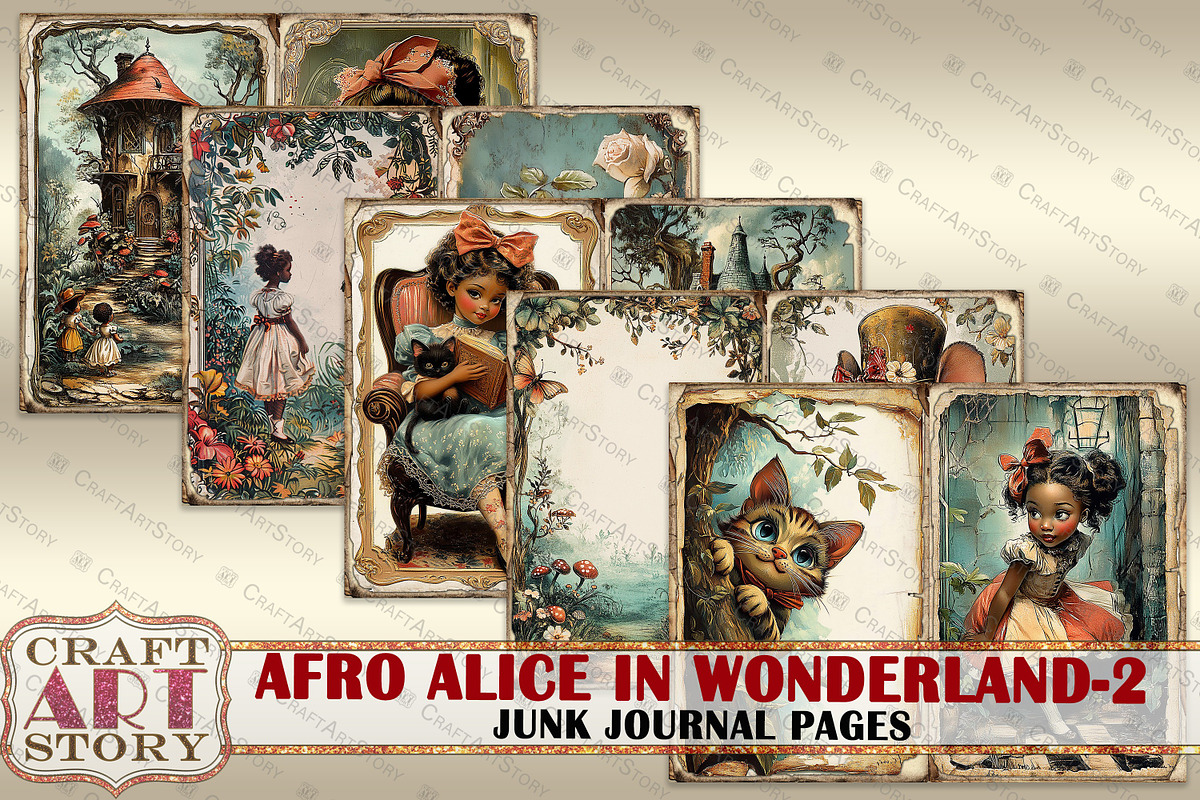 Afro Alice in Wonderland-2, an Object Illustration by CraftArtStory (Photo 2 of 5)