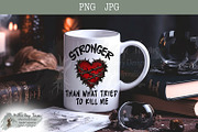 Gothic Heart Thorns stronger quote, an Object Illustration by Willow Paige Farms (Thumbnail 3 of 5)