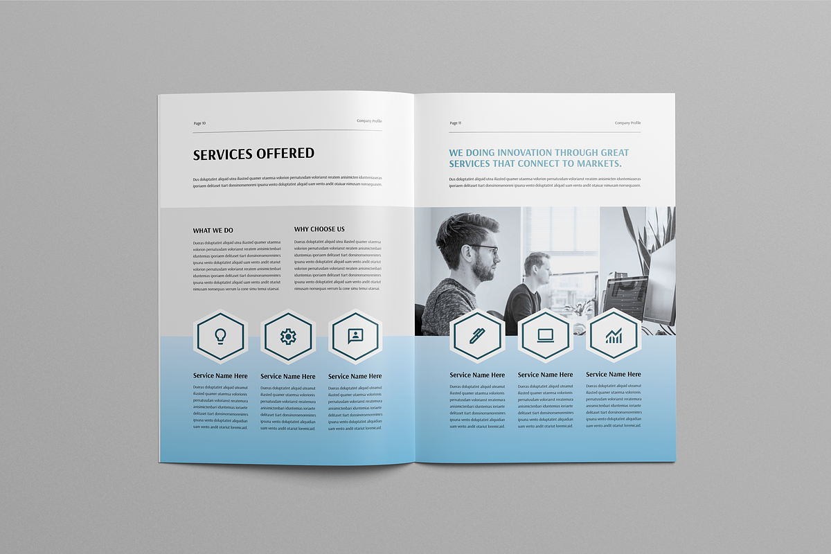 Company Profile Template, a Brochure Template by Leaflove (Photo 6 of 10)