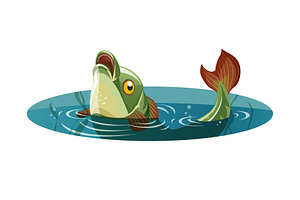 Fish in water. Fishing