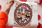 Halloween Bows Oval Frame PNG, a Seasonal Illustration by CrexoraLab (Thumbnail 2 of 4)