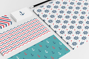 Nautical Navy Digital Paper, a Pattern Graphic by AzmariDigitals (Thumbnail 2 of 3)