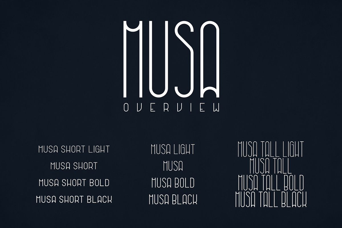 Musa Display Typeface - 12 fonts preview 2