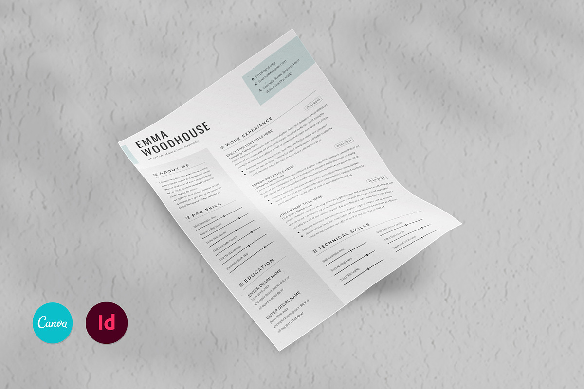 Resume Template / CV, a Resume Template by UpSolution (Photo 4 of 4)