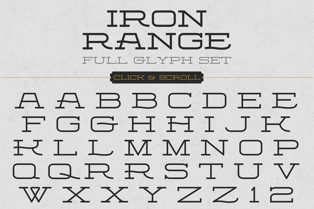 Iron Range Typeface preview 2