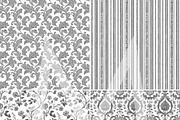Charcoal Gray Toile Digital Papers, a Pattern Graphic by Maishop (Thumbnail 3 of 7)