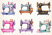 Watercolor Vintage Sewing Machine, an Illustration by Rose Art (Thumbnail 4 of 4)