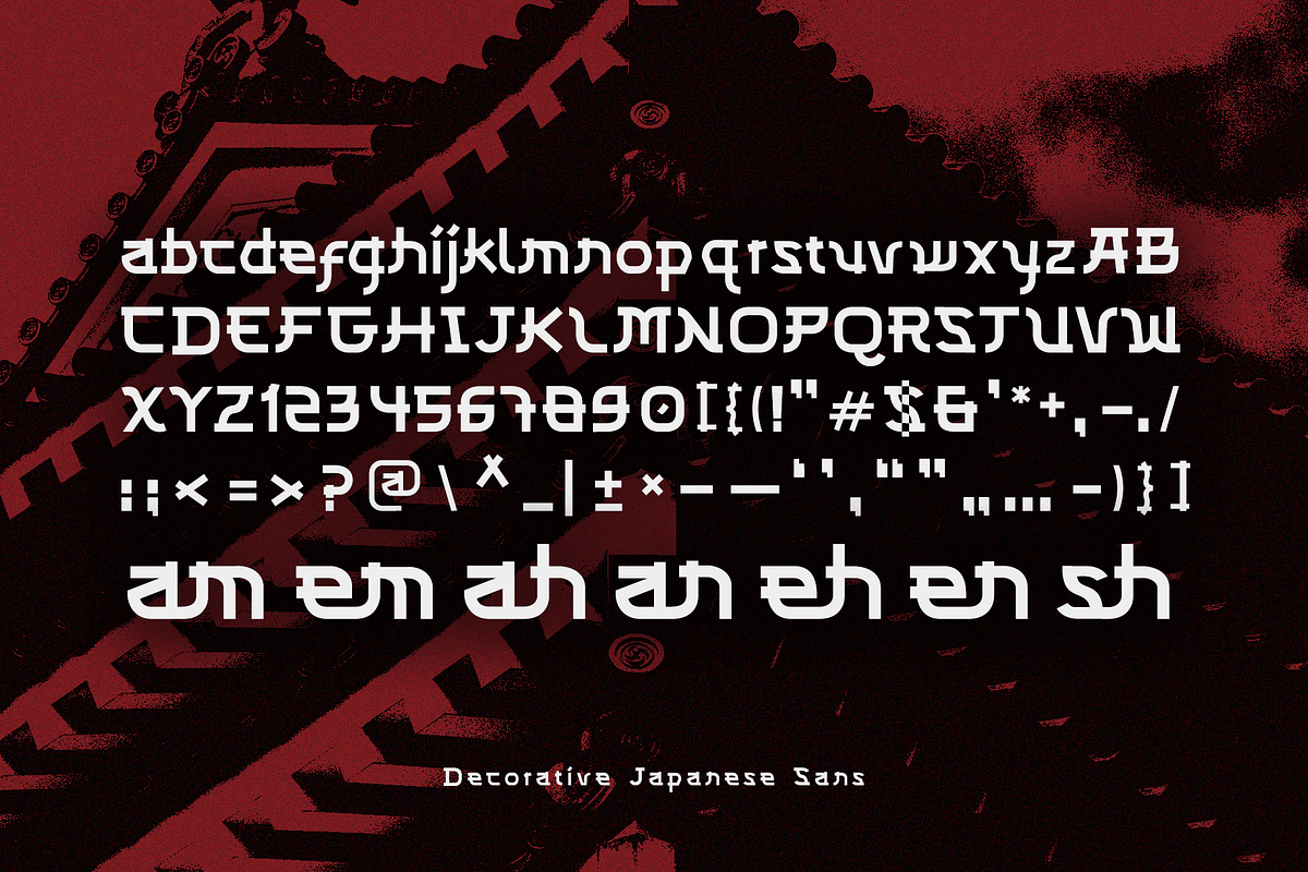 CF Kenjiro - Japanese Decorative, a Sans Serif Font by Indotype Foundry (Photo 2 of 10)