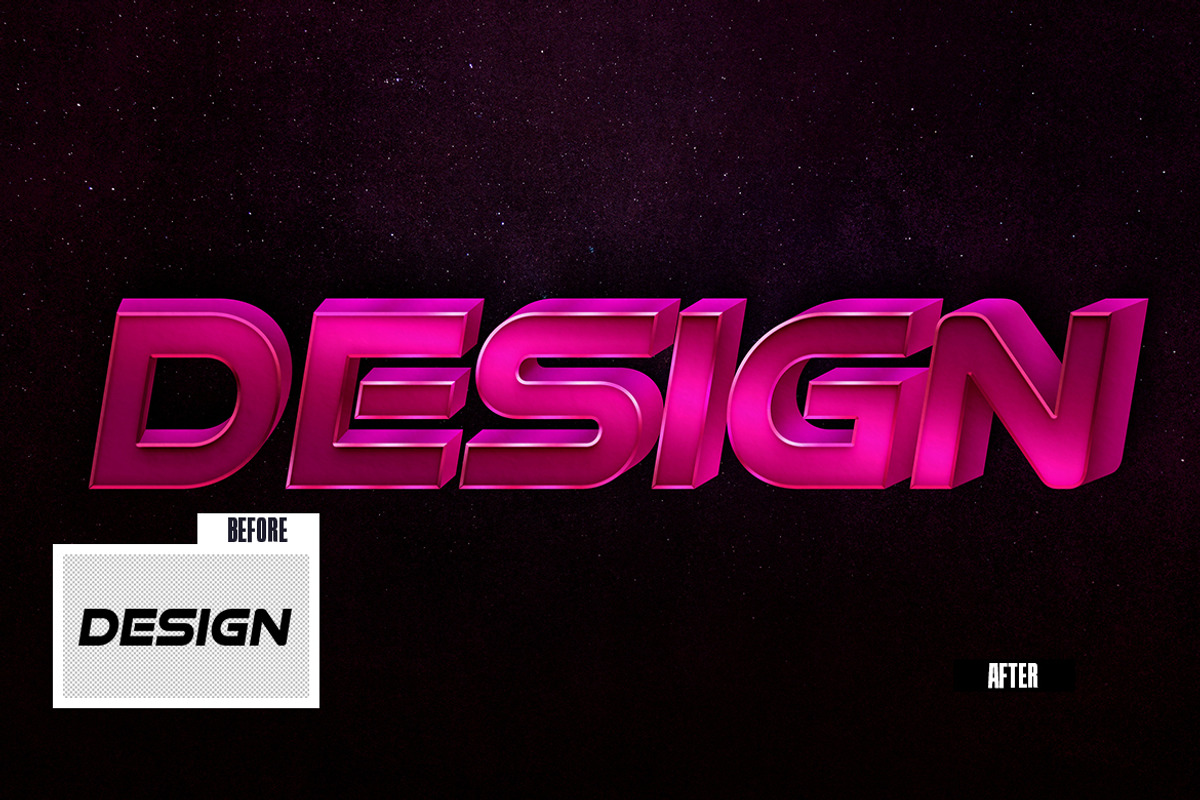 Omega 3D Text Effect, a Layer Style Add-On by iDoodle Studio (Photo 5 of 5)