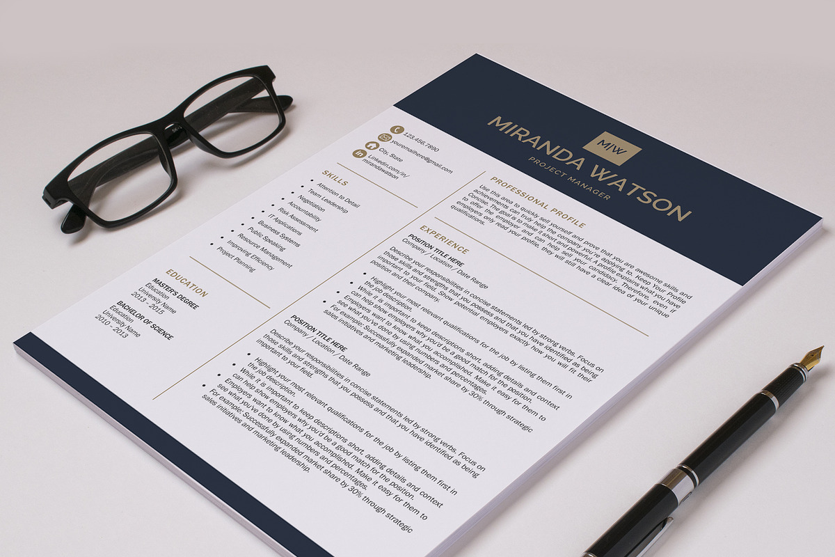 Resume Template | CV Template, a Resume Template by Klamp Studio (Photo 8 of 12)