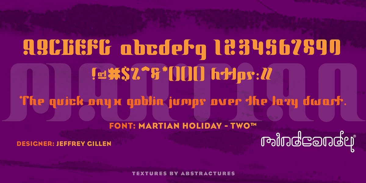 Martian Holiday™, a Font by MINDCANDY (Photo 3 of 4)