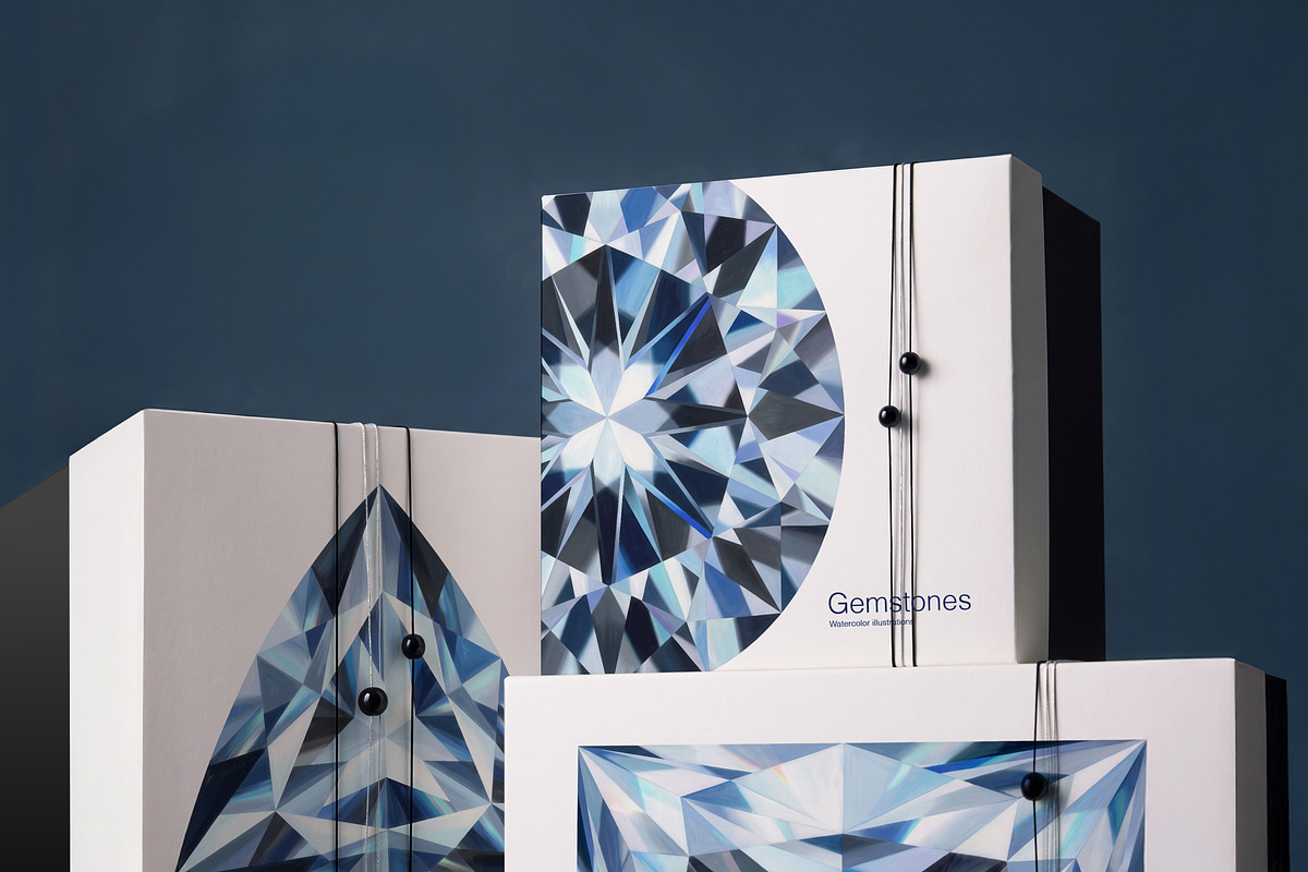 Gemstone Graphics Set, an Object Graphic by Polli Deeva (Photo 2 of 11)