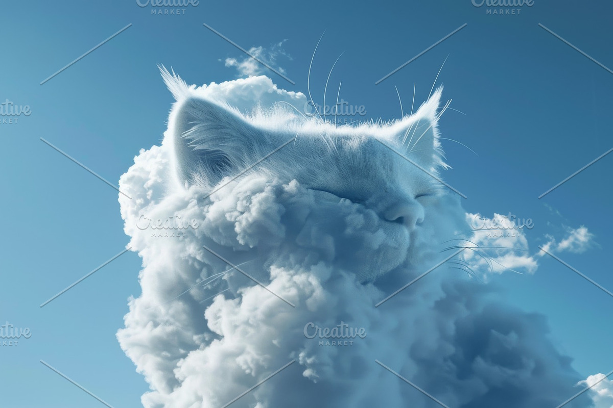 90 Clouds animals against a blue sky, an Animal Illustration by Handmadefont (Photo 45 of 64)