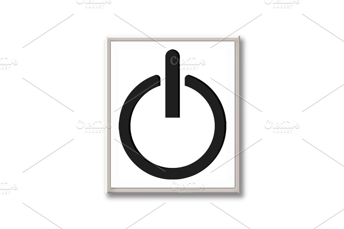 Vector illustration of power button, an Outline Icon by RODINA (Photo 2 of 3)