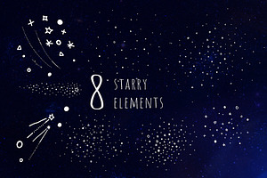 Constellations. Hand Draw Elements