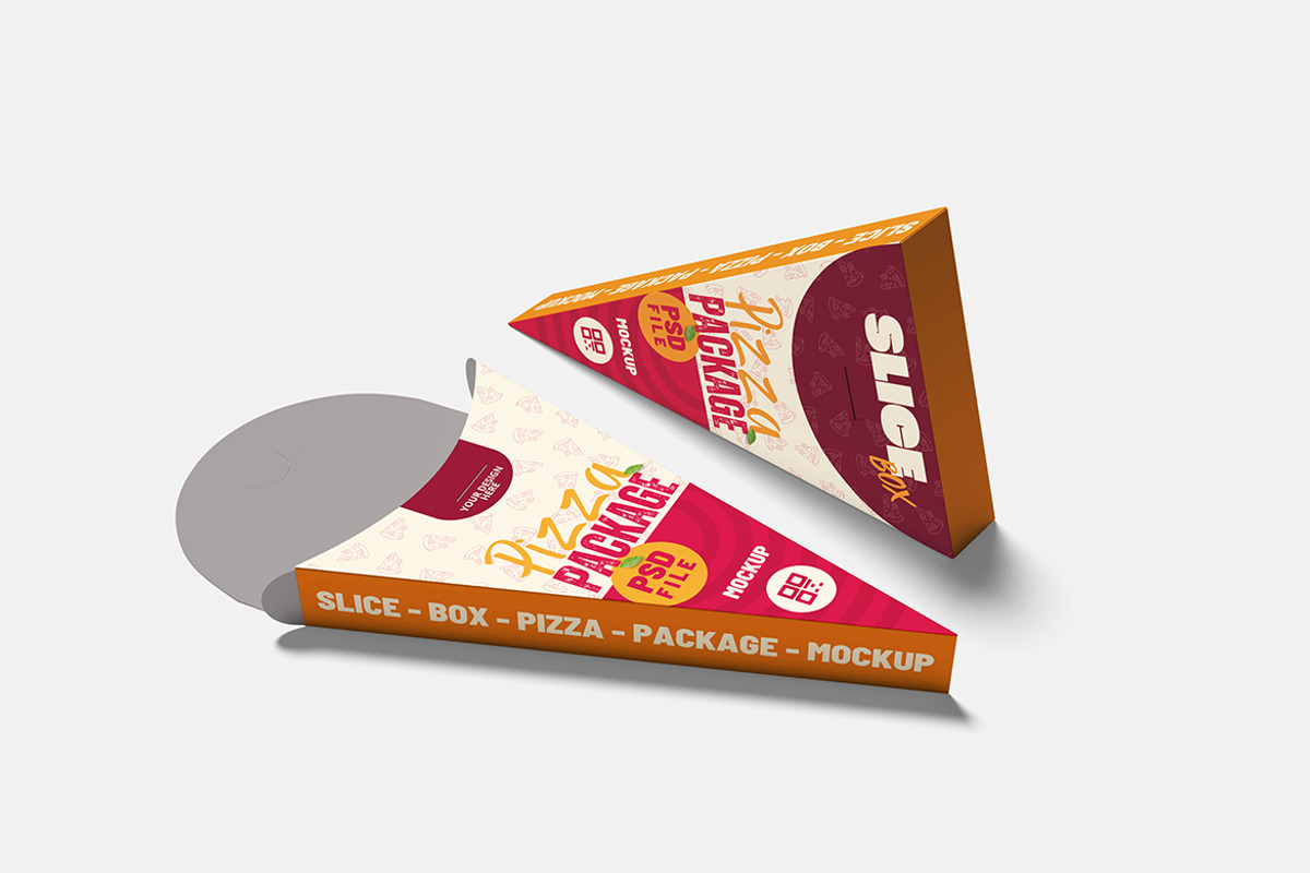 Slice Box Pizza Mockup, a Product Mockup by MrLetters (Photo 4 of 5)