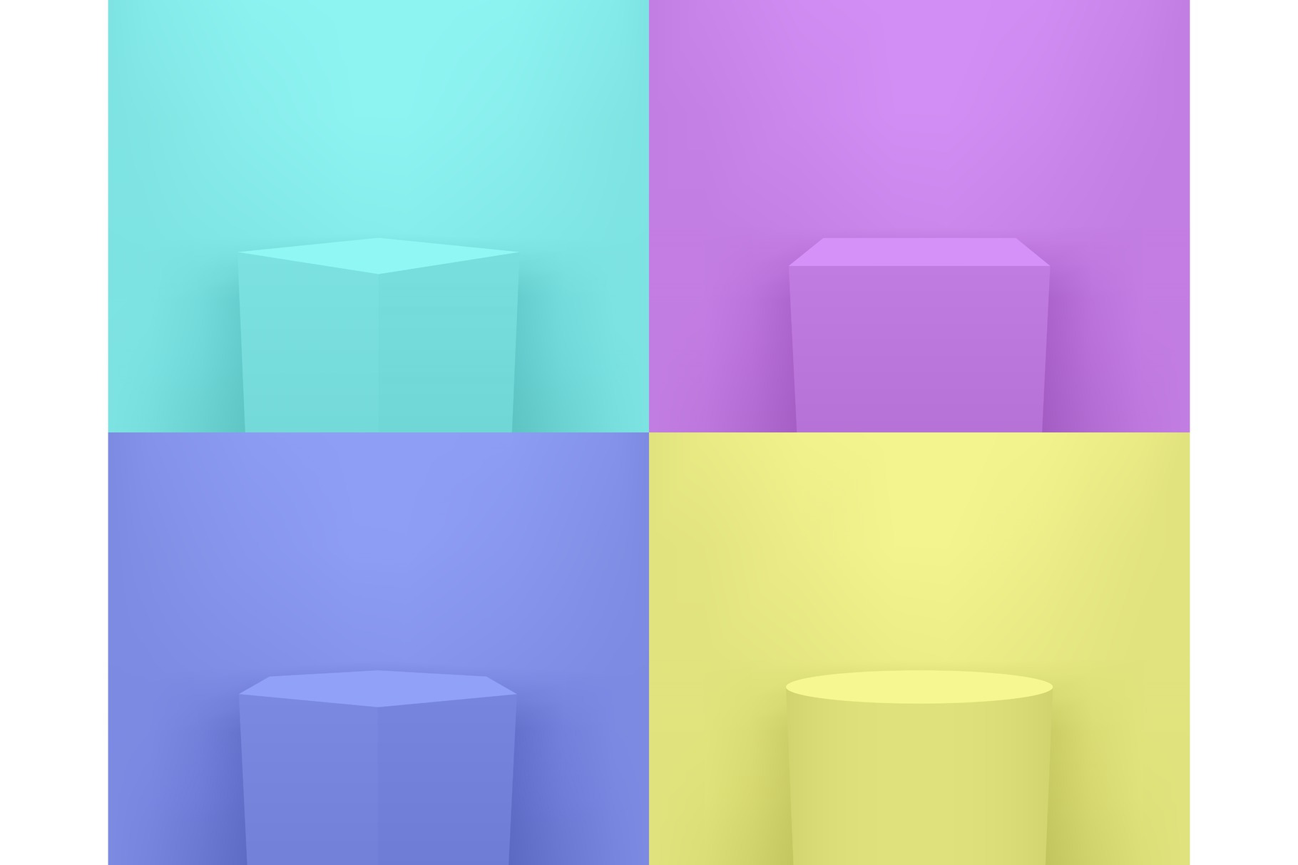 Museum Pedestal Stage 3D Podium by Happy Vector  Creative Market