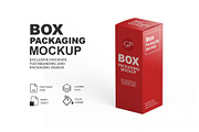 Box Packaging Mockup, a Packaging Mockup by GraphicsPixel (Thumbnail 1 of 3)