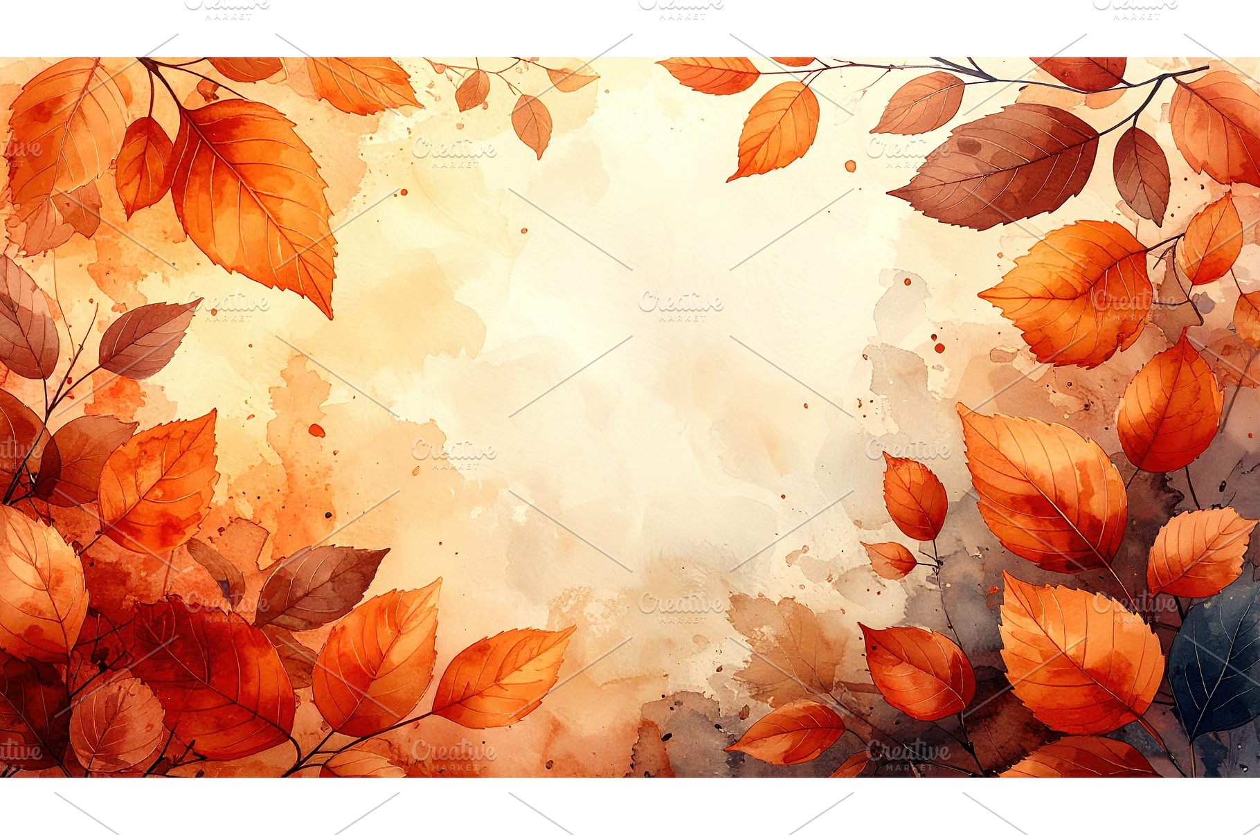 Warm autumn watercolor background, a Nature Photo by Igor Tichonow