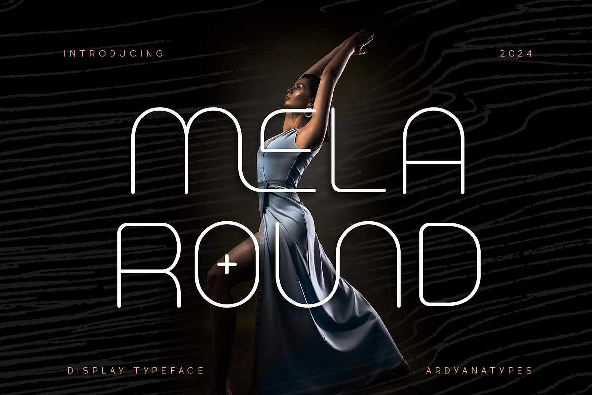Melaround - Monoline Typeface, a Sans Serif Font by Ardyanatypes (Photo 1 of 12)