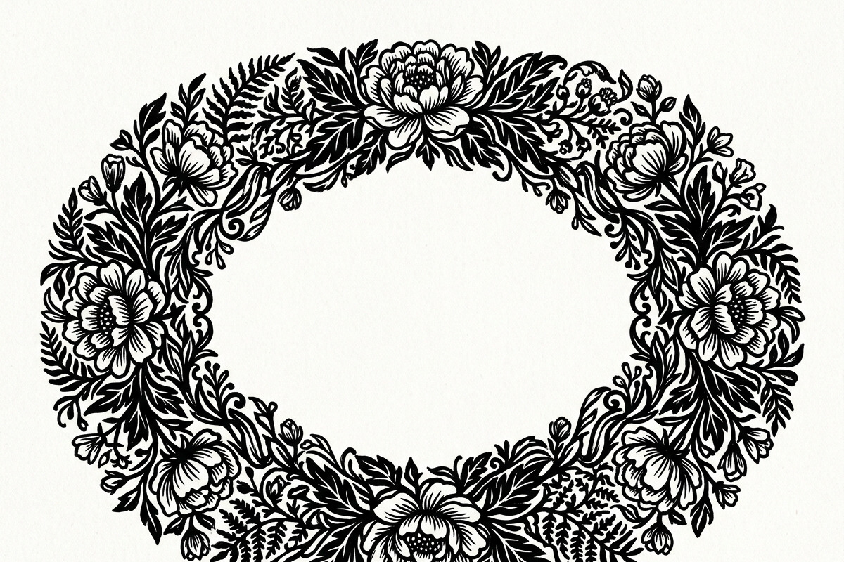 50 Elegant Floral Oval Mirror Frame, a Decorative Illustration by Amazin_art (Photo 21 of 26)