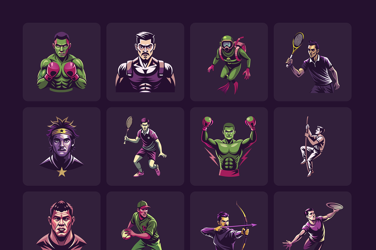 Sports vector Illustration Set, a Sport Illustration by Brickclay (Photo 8 of 9)