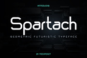 Spartach – Futuristic Font Family, a Sans Serif Font by Mockmenot (Thumbnail 1 of 7)