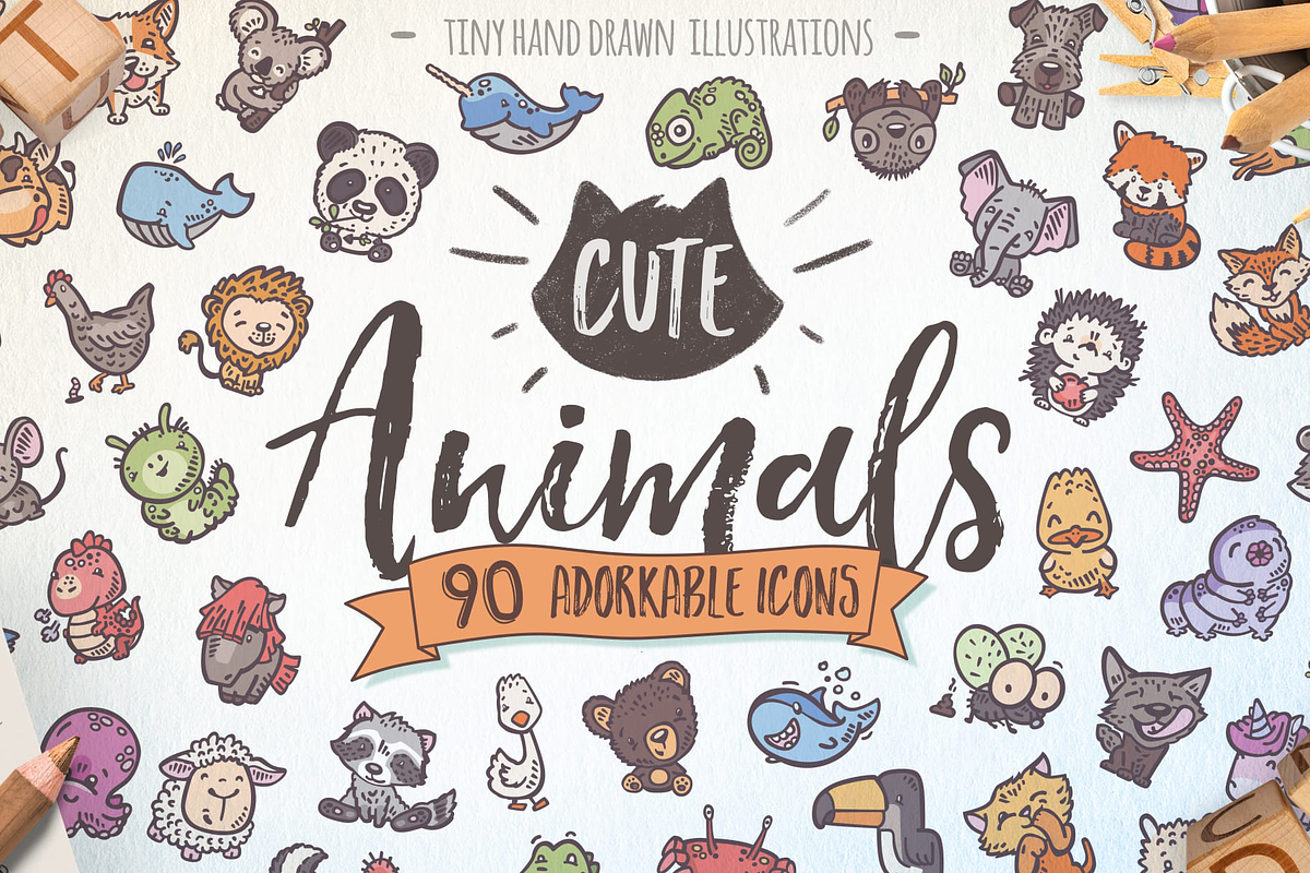 Cute Animals Hand-drawn Icons, an Icon by Good Stuff No Nonsense (Photo 1 of 12)