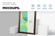 5 Rectangular Picture Frame Mockups, an Advertising Mockup by megostudi0 (Thumbnail 5 of 7)