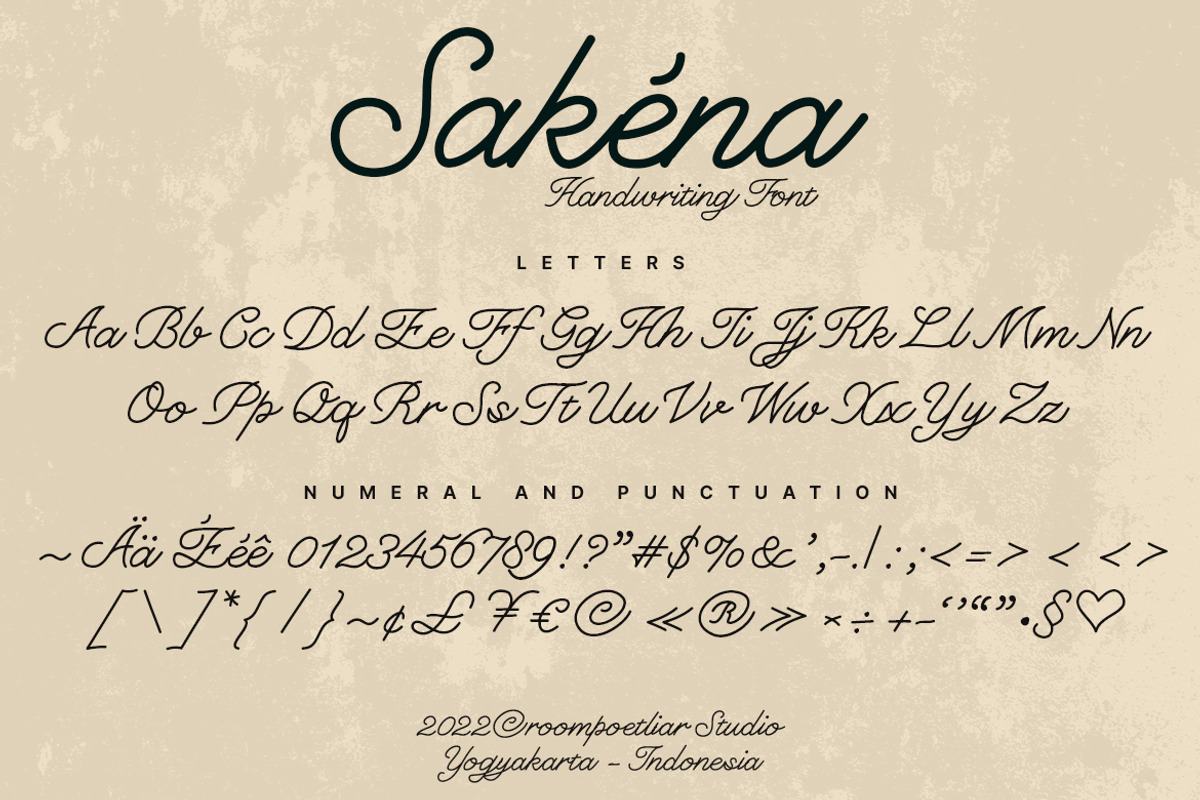Sakéna Handwriting Font, a Script Font by RMPL.std (Photo 5 of 5)