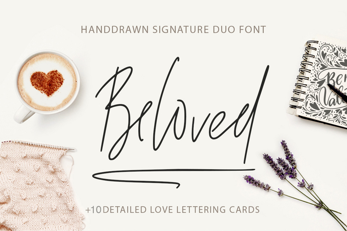 Beloved signature duo font.