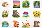 Summer Nature Walk Clipart, an Illustration by RobertsArt (Thumbnail 7 of 7)