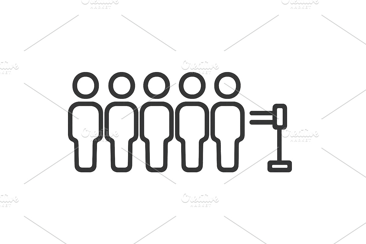 Queue of people waiting for service, an Object Illustration by ZinetroN