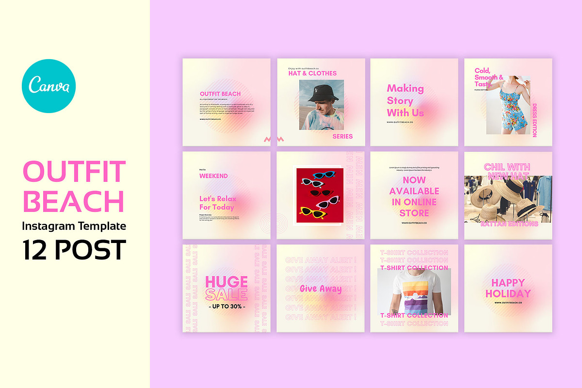 Gradient Fashion Instagram Post, a Social Media Template by ONESADYA (Photo 1 of 3)