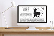 Black and White Zodiac Signs Vector, a Decorative Illustration by Vibérains (Thumbnail 5 of 9)