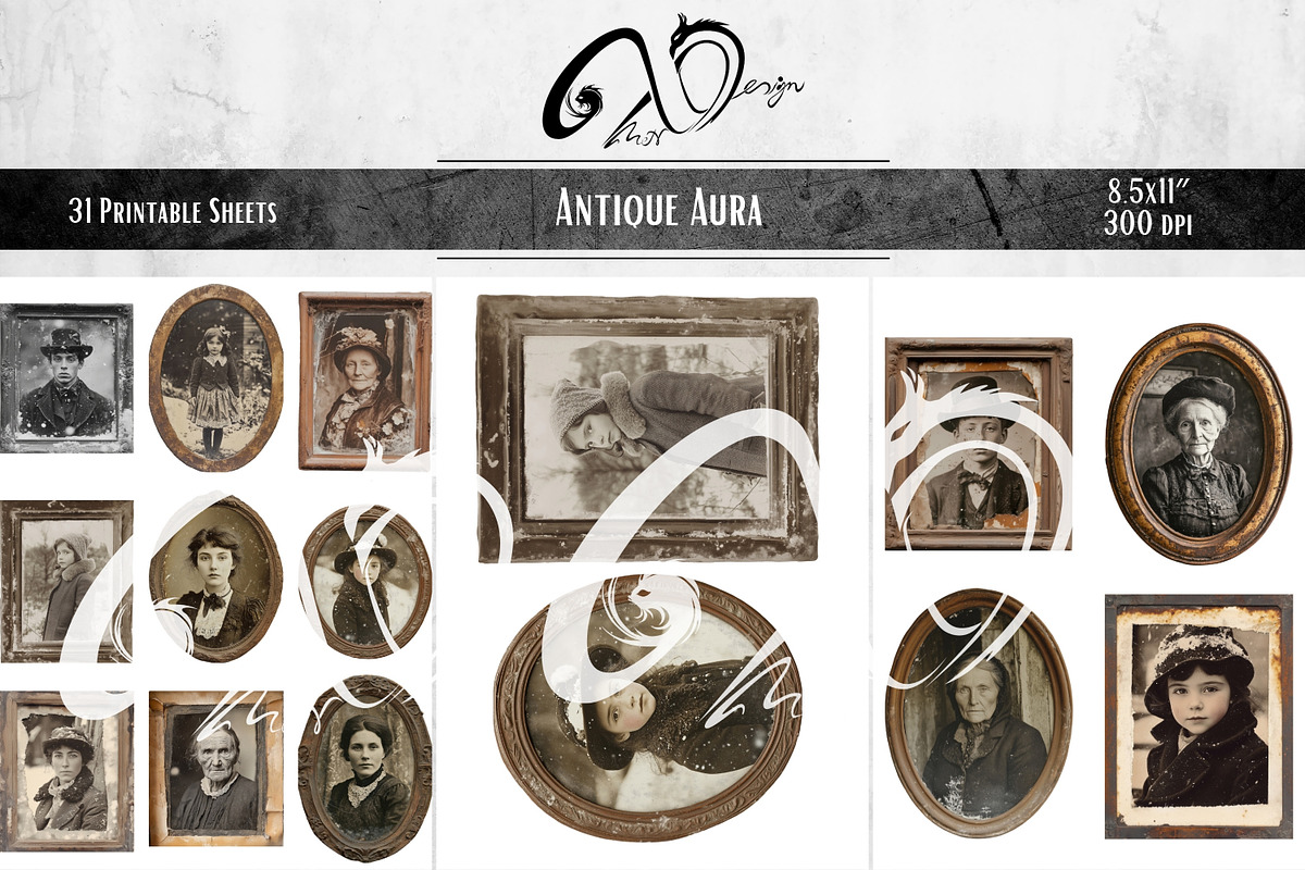 Antique Aura: Vintage Photo Frames, a Person Illustration by NiiiNArt (Photo 9 of 9)
