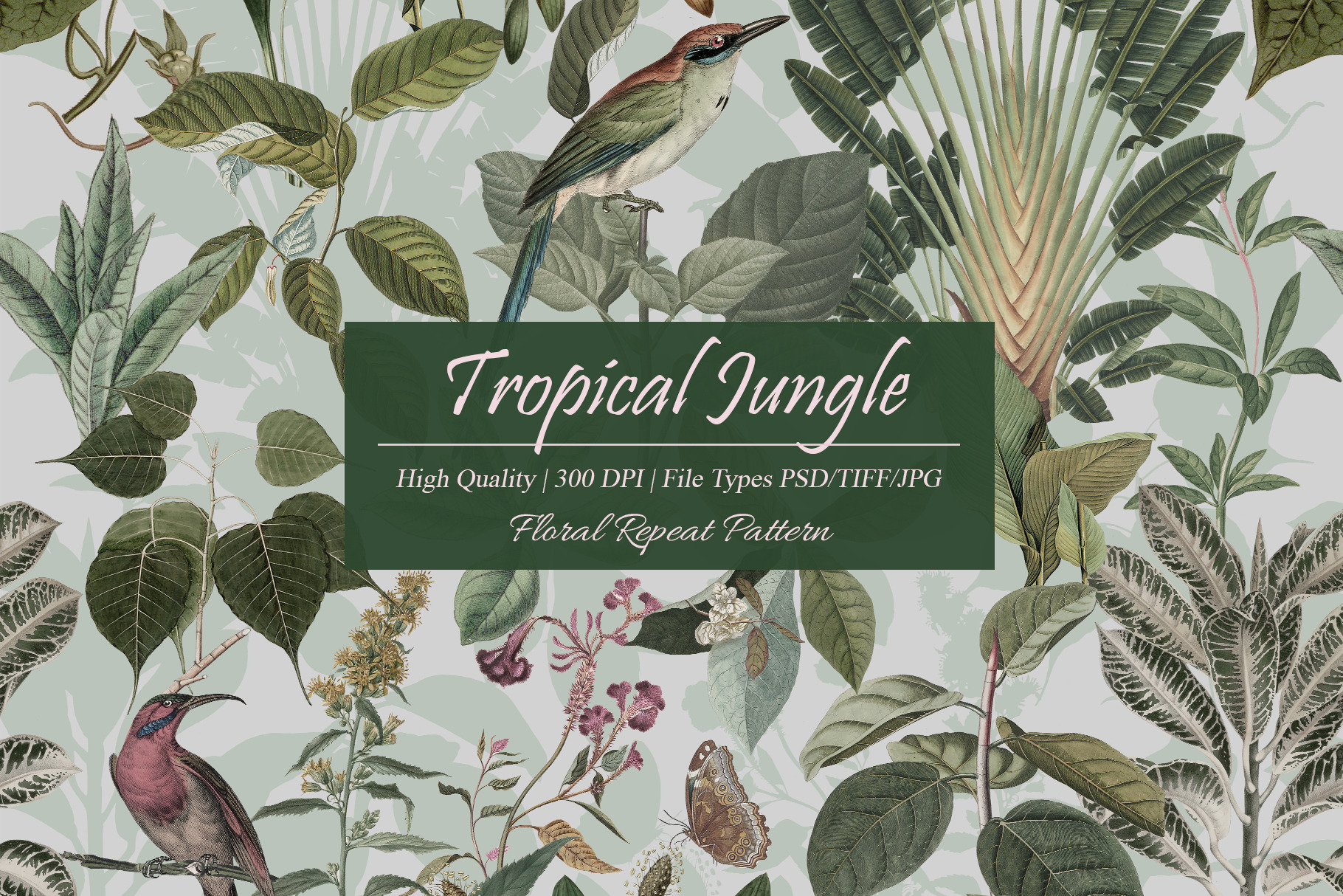 Tropical Jungle Seamless pattern, a Pattern Graphic by GND ART STUDIO
