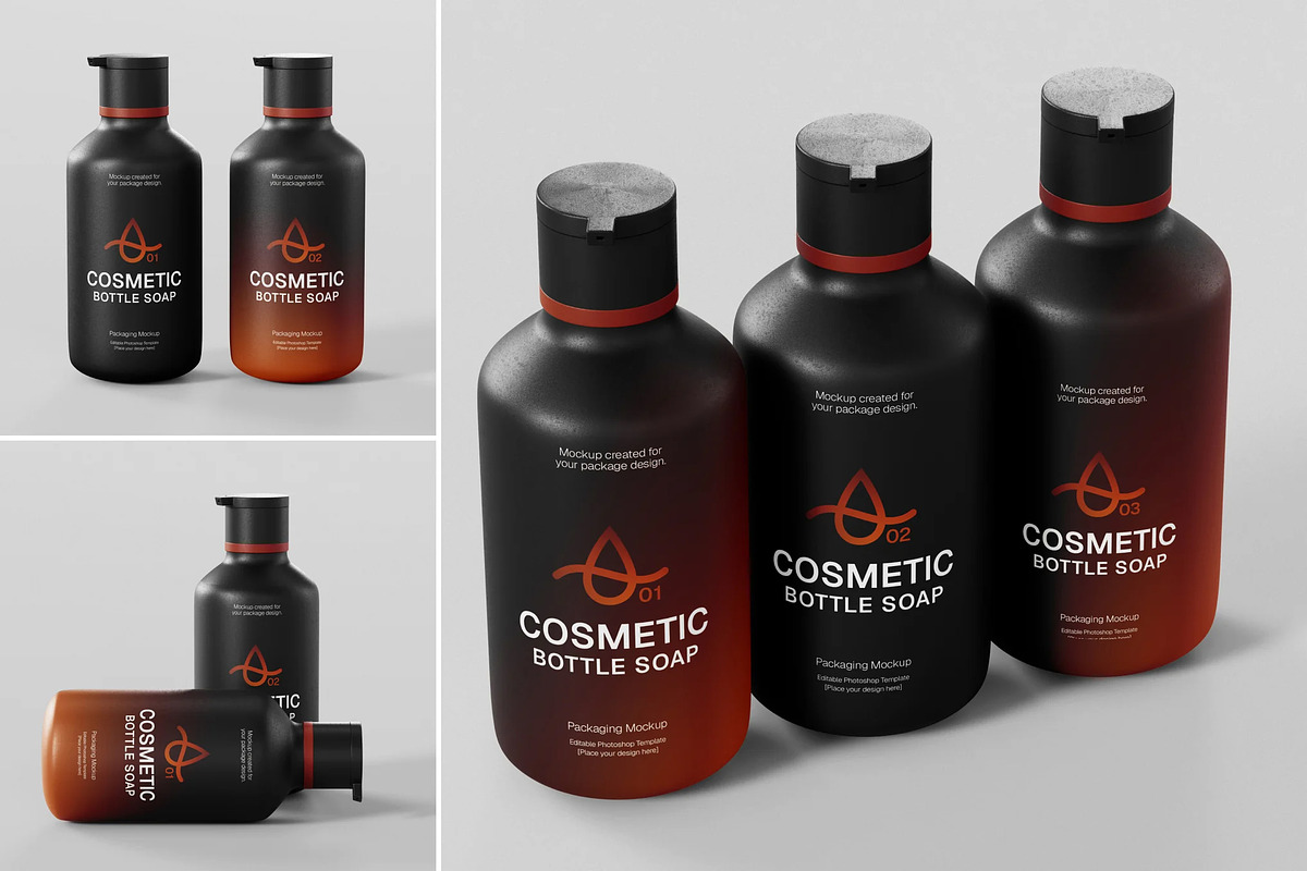 Cosmetic Soap Bottle Mockup, a Packaging Mockup by Brand Earth (Photo 1 of 4)