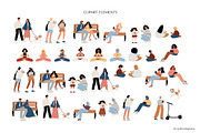 People in park Illustration clipart, a Seasonal Illustration by LyubovZaytseva (Thumbnail 13 of 21)