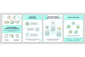 Tips for being effective moderator, a Brochure Template by IMG Visuals