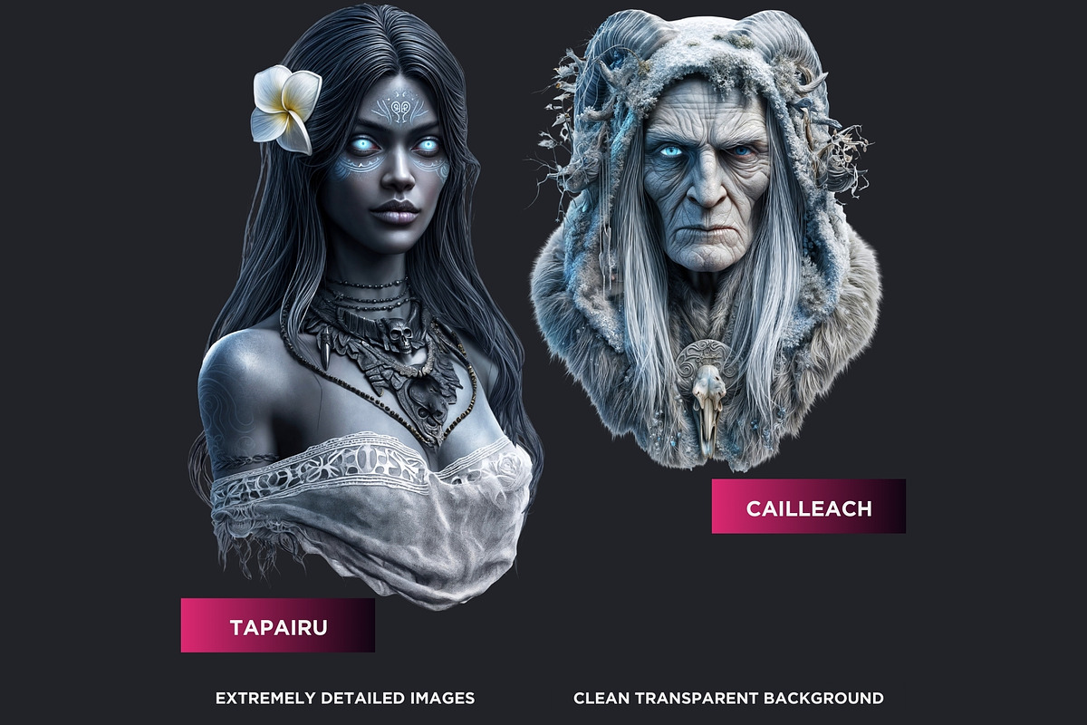 Creatures of Folklore Clipart Set, a Person Illustration by ThatsDesignArt (Photo 3 of 10)