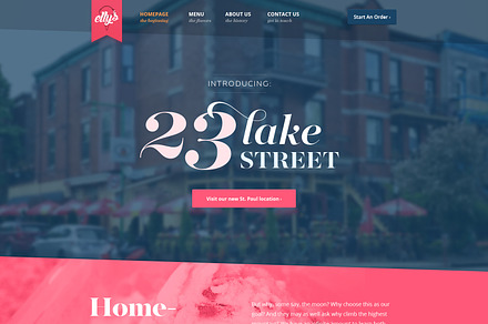 Elly's Ice Cream Deluxe PSD Template