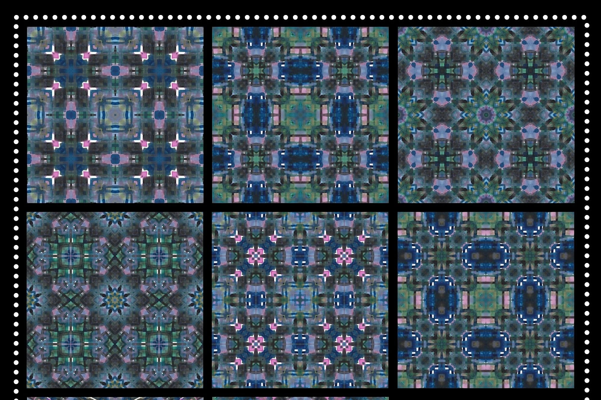 Deep Sea Siren Watercolor Patterns, a Pattern Graphic by Gen Aumonier (Photo 2 of 7)