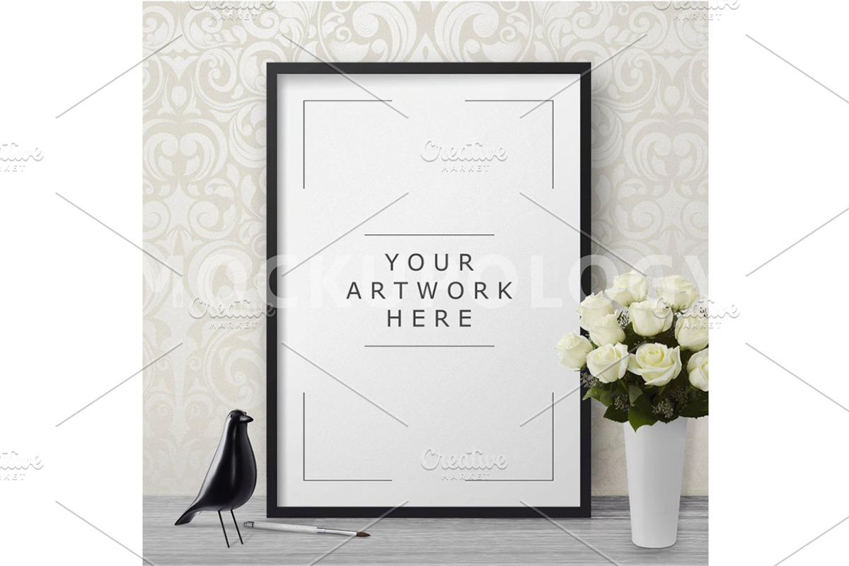 Styled Photography Mockup Frame, a Print Template by mockupology