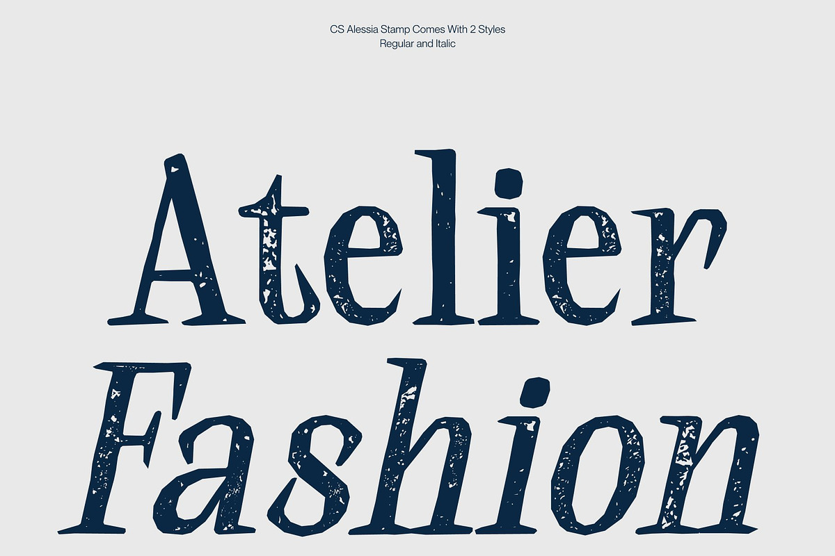 CS Alessia Stamp, a Serif Font by Craft Supply Co. (Photo 3 of 8)